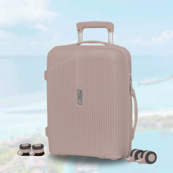 18" Компактен и практичен авио куфар за ръчен багаж, 52cm - BEIGE PP 4001